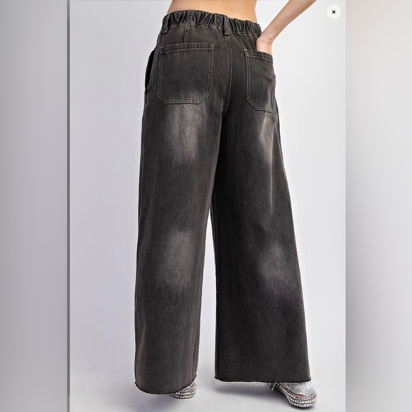 Easel Charcoal Flare Jeans - Picture 2 of 4